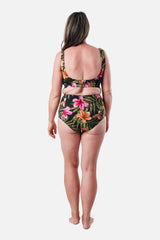 UNE PIECE-Classic Square Neck Bikini Bralette CRESCENT BLOOMS