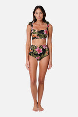 UNE PIECE-Classic Square Neck Bikini Bralette CRESCENT BLOOMS