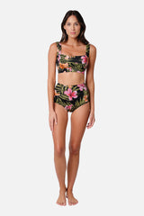 UNE PIECE-Classic Square Neck Bikini Bralette CRESCENT BLOOMS