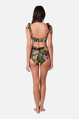 UNE PIECE-Classic Square Neck Bikini Bralette CRESCENT BLOOMS