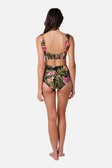 UNE PIECE-Classic Square Neck Bikini Bralette CRESCENT BLOOMS