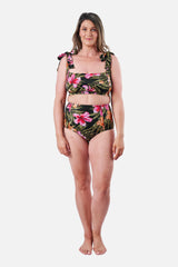 UNE PIECE-Classic Square Neck Bikini Bralette CRESCENT BLOOMS