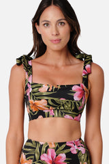 UNE PIECE-Classic Square Neck Bikini Bralette CRESCENT BLOOMS