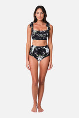 UNE PIECE-Classic Square Neck Bikini Bralette LONDON BOTANICAL BLACK