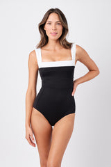 UNE PIECE-Classic Square Neck MONOCHROME TEXTURE