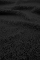 UNE PIECE-Crinkle Cut V-Neck One Piece with Ring BLACK