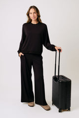 UNE PIECE-Lounge Full Length Pant BLACK