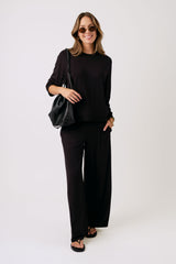 UNE PIECE-Lounge Full Length Pant BLACK