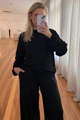UNE PIECE-Lounge Full Length Pant BLACK