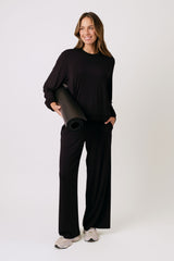 UNE PIECE-Lounge Full Length Pant BLACK