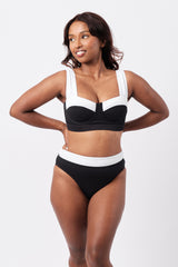 UNE PIECE-Original Bustier Balconette Bikini Bralette MONOCHROME TEXTURE
