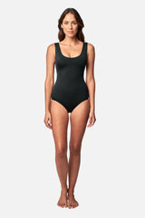 UNE PIECE-Classic Scoop Neck One Piece BLACK