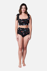 UNE PIECE-Classic Square Neck Bikini Bralette HAWTHORN BLACK