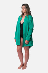 UNE PIECE-Beach Shirt Dress GREEN