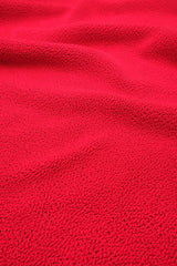 UNE PIECE-Crinkle Cut Square Neck One Piece RED