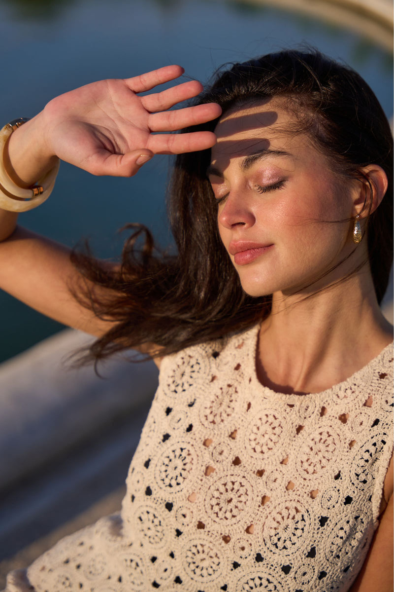 Crochet Dress OATMEAL – UNE PIECE Canada