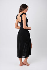 UNE PIECE-Midi Mesh Sarong BLACK