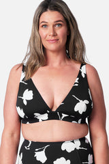 UNE PIECE-Never Say Never Bikini Bralette (DD-F Cup) MAGNOLIA SILHOUETTE BLACK