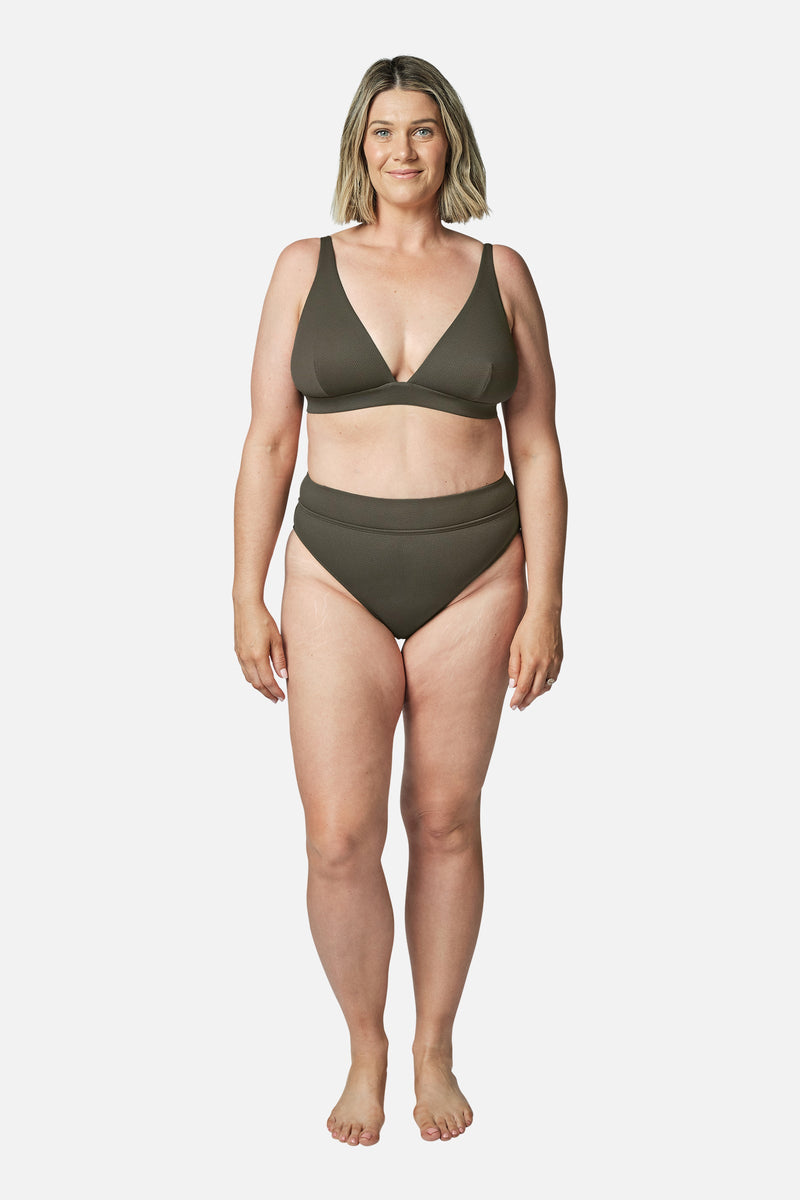 UNE PIECE-Never Say Never Bikini Bralette KHAKI TEXTURE