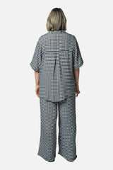 UNE PIECE-Palazzo Pants BLACK GINGHAM