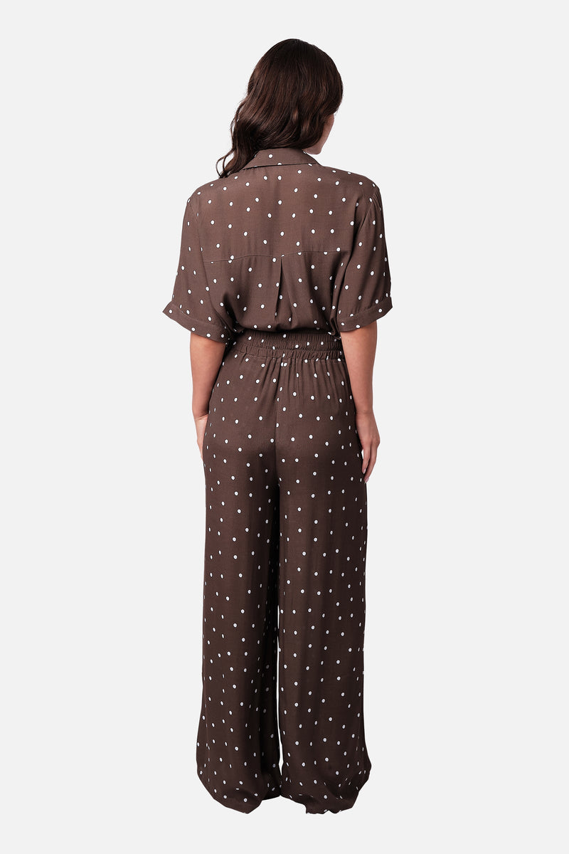 UNE PIECE-Palazzo Pants CHOCOLATE POLKA