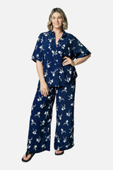 UNE PIECE-Palazzo Pants FREESIA SILHOUETTE NAVY