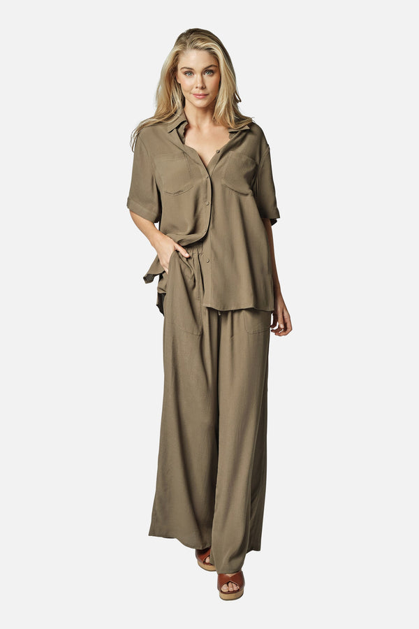 UNE PIECE-Palazzo Pants KHAKI