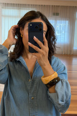 UNE PIECE-Resin Bangle CHOCOLATE