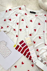 UNE PIECE-Sleep Tee Nightie RED HEARTS