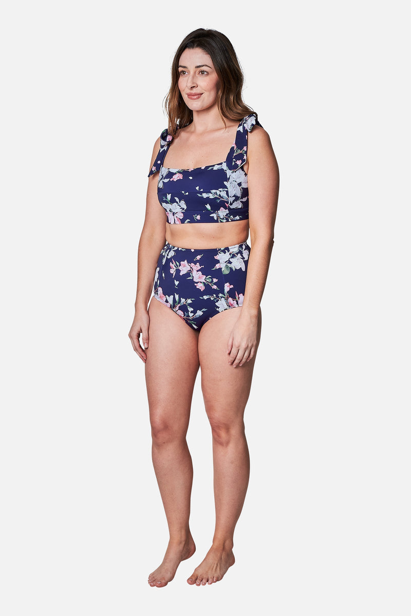 UNE PIECE-Classic Square Neck Bikini Bralette BAUHINIA NAVY