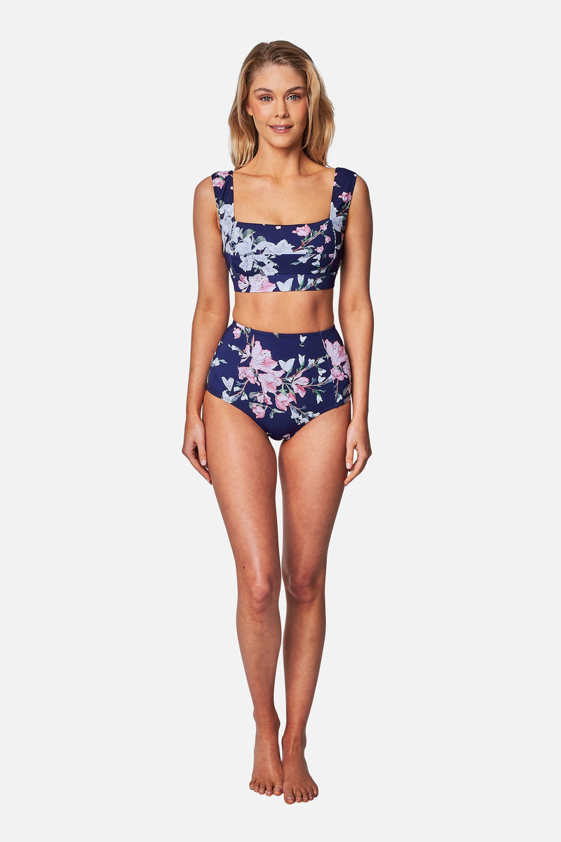 UNE PIECE-Classic Square Neck Bikini Bralette BAUHINIA NAVY