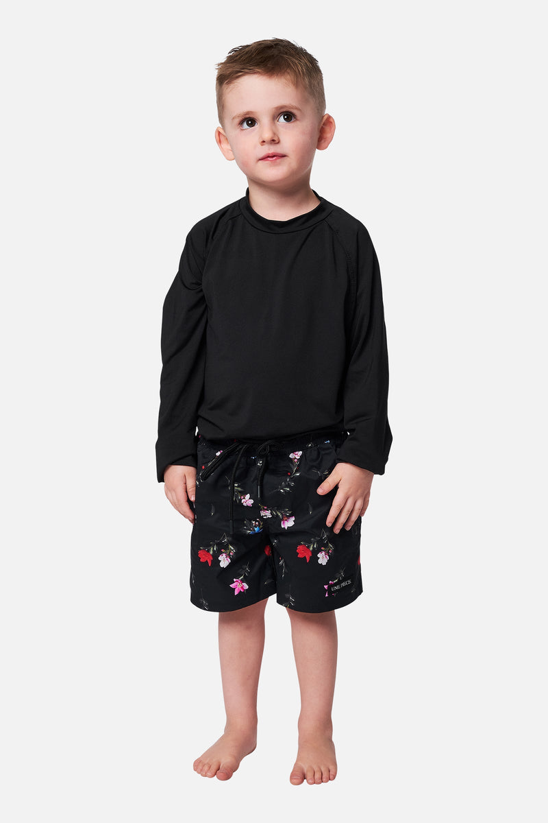 UNE PIECE-Boys Swim Shorts HAWTHORN BLACK