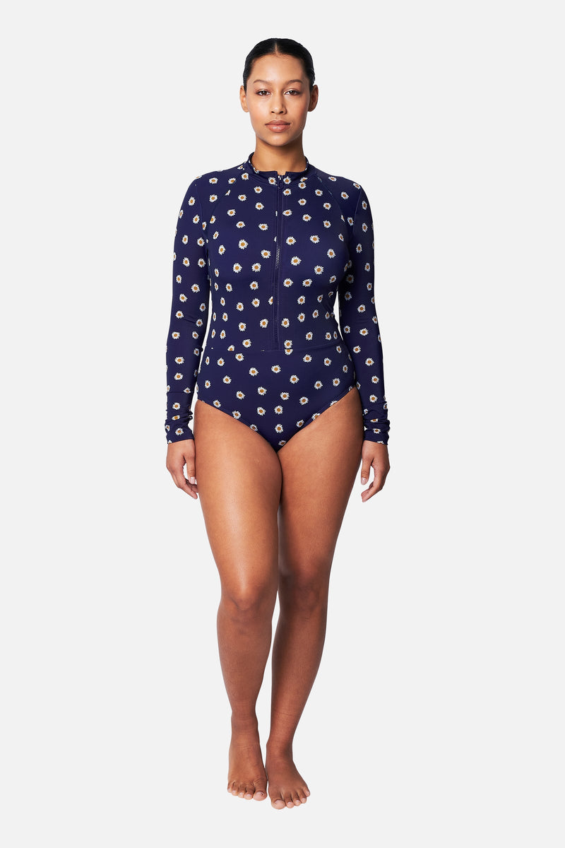 UNE PIECE-Original Sexie Rashie PAPER DAISY NAVY