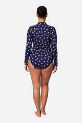 UNE PIECE-Original Sexie Rashie PAPER DAISY NAVY